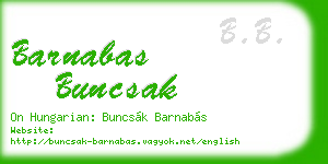 barnabas buncsak business card